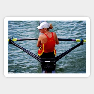 Lady Rower Sticker